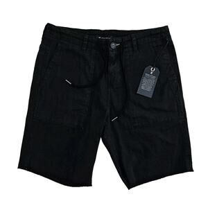 Roark Revival (Mens Size 30) Machete Shorts Charcoal Black 9" Inseam Drawstring‎